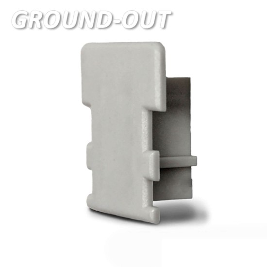 ISOLED Endkappe für Profil GROUND-OUT10 silber