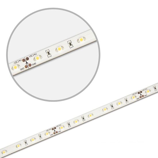 ISOLED LED AQUA827 Flexband Streifen, 24V, 4,8W, IP68, warmweiß, 60 LED/m