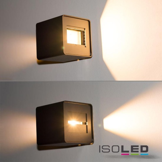 ISOLED LED Wandleuchte Flex Up&Down 2x5W CREE, IP54, anthrazit, warmweiß