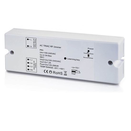 ISOLED Sys-One Funk Dimmer für dimmbare 230V LED Leuchtmittel/Trafos, 2x288VA