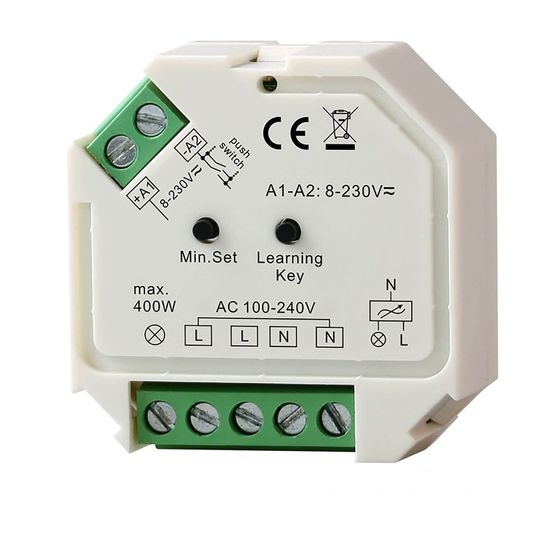 ISOLED Sys-One Funk/Push Dimmer für dimmbare 230V LED Leuchtmittel/Trafos, 200VA