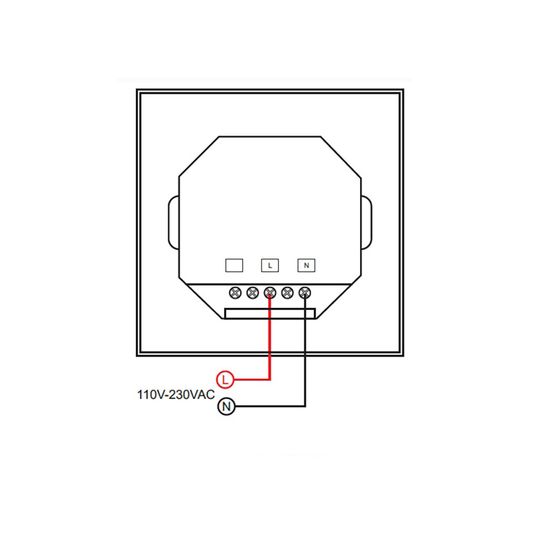 ISOLED Sys-One single color 4 Zonen Einbau-Touch-Funk-Fernbedienung, 230V AC