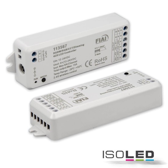 ISOLED Sys-Pro Funk Mesh PWM-Dimmer, 1-4 Kanal, 12-24V DC 4x3A