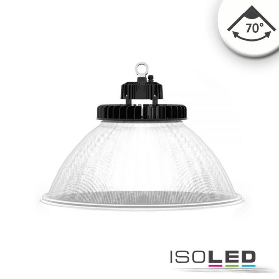 ISOLED LED Hallenleuchte FL 120W, PC-Reflektor IP65 neutralweiß, 70°, 1-10V dimmbar