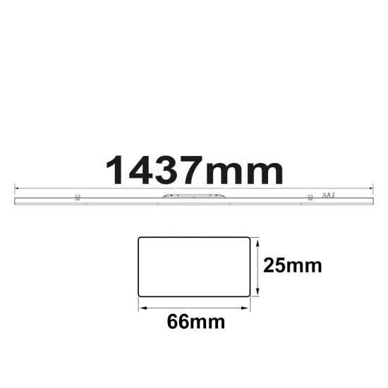 ISOLED FastFix LED Linearsystem R Modul 1,5m 25-75W, 4000K, 30°