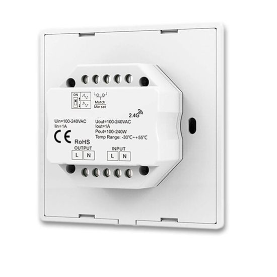 ISOLED Sys-Pro 1 Zone Einbau-Drehknopf/Funk-Dimmer 230V, 360VA, Phasenan-/Abschnitt wählbar