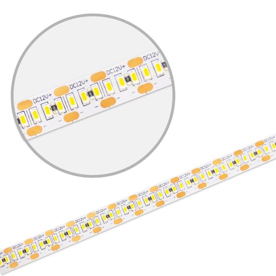 ISOLED LED CRI930 MiniAMP Flexband Streifen, 12V, 6W, IP20, 3000K, 120cm, beids. 30cm Kabel + maleAMP, 300 LED/m