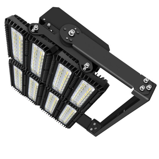 ISOLED LED Flutlicht 900W, 130x25° asymmetrisch, variabel, 1-10V dimmbar, neutralweiß, IP66