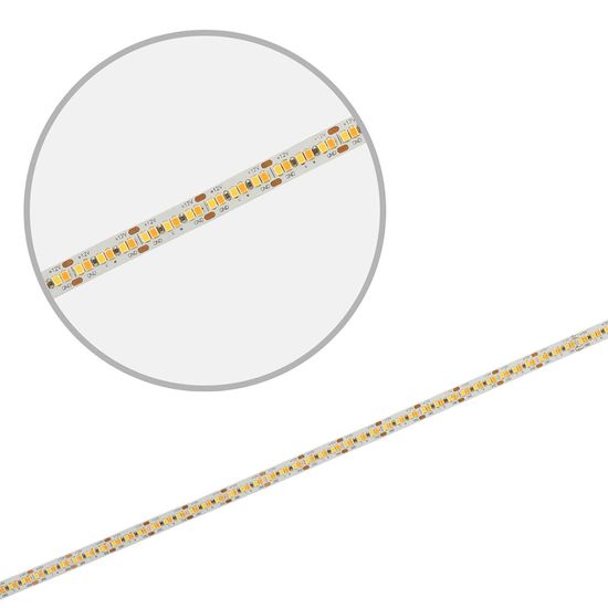 ISOLED LED CRI919/940 MiniAMP Flexband Streifen, 12V, 15W, IP20, weißdyn., 120cm, Kabel beids. + maleAMP, 240 LED/m