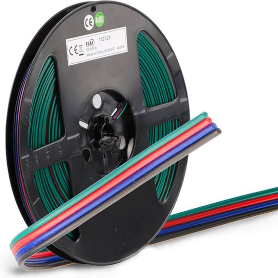 ISOLED Kabel RGB 25m Rolle 4-polig 0.5mm2 H03VH-H AWG20