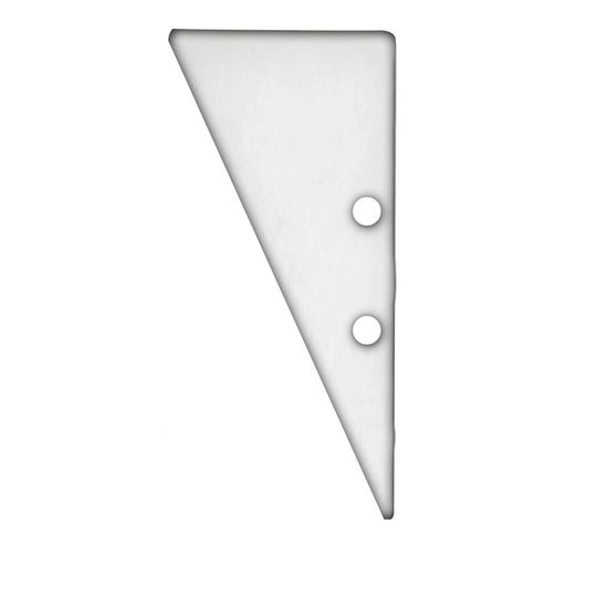 ISOLED Endkappe EC91 Aluminium weiß RAL 9003 für Profil HIDE TRIANGLE inkl. Schrauben