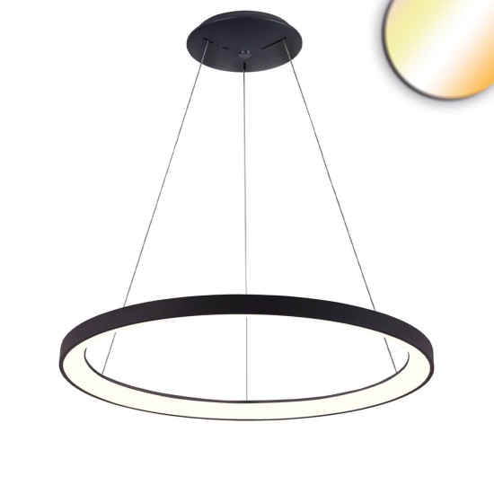 ISOLED LED Hängeleuchte Orbit 580, schwarz, 48W, rund, ColorSwitch 3000/3500/4000K, dimmbar