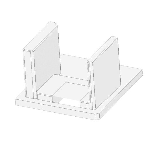 ISOLED Endkappe EC221 weiß für LED Fliesenprofil UP10, mit Kabeldurchführung