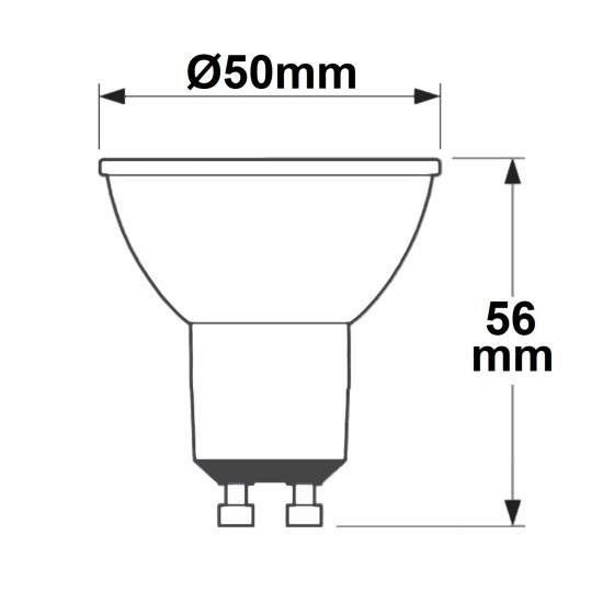 ISOLED GU10 LED Strahler 5,5W, 60°, prismatisch, warmweiß, CRI90, 3-Stufen dimmbar