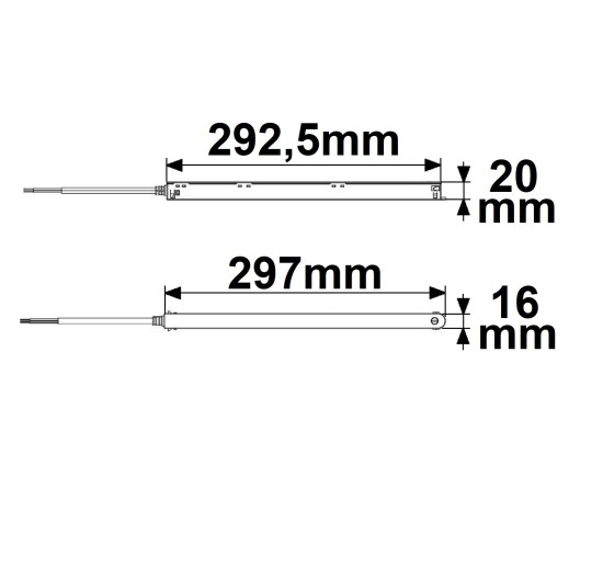 ISOLED Track48 Inline-Trafo flat schwarz, 100W, 48V DC