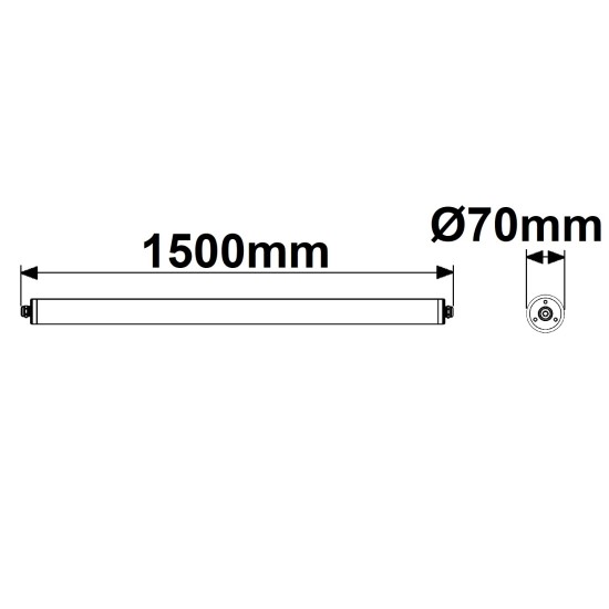 ISOLED LED Linearleuchte HP 150cm, IP69K, 48W, 155lm/W, 4000K