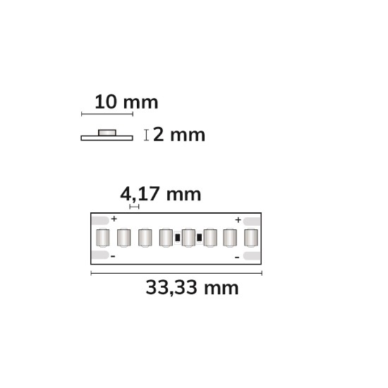 ISOLED LED HEQ927 Flexband High Bright, 48V DC, 22W, IP20, 2700K, 140lm/W, 5m Rolle, 240 LED/m