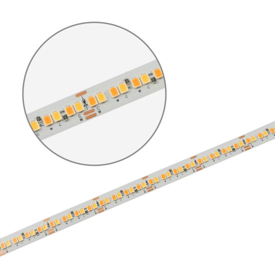 ISOLED LED HEQ918/940 Linear CCT Flexband, 48V DC, 6W ww + 6W nw, IP20, 130 lm/W, 5m Rolle, 256 LED/m