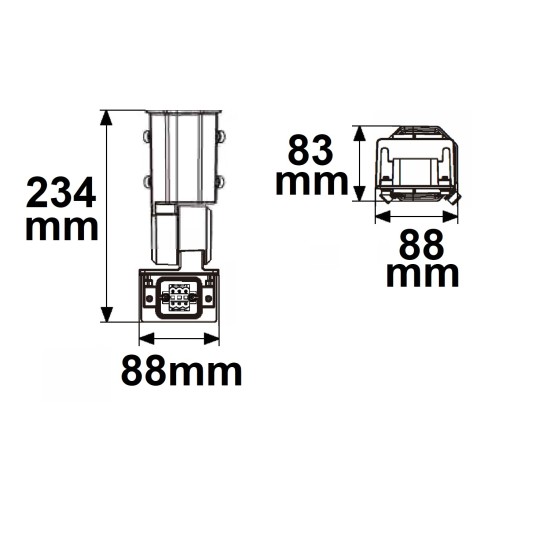 ISOLED Mastadapter DN60 mit variablem Winkel für Street Light Modul EM145