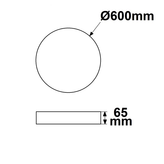 ISOLED LED Deckenleuchte UGR<19 2H, weiß, 40W-50W, rund, DN600, ColorSwitch 2700-3000-4000K, dimmbar