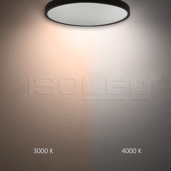 ISOLED LED Hängeleuchte DN600 schwarz, UGR<19 2H, 40W-50W, ColorSwitch 2700-3000-4000K, dimmbar