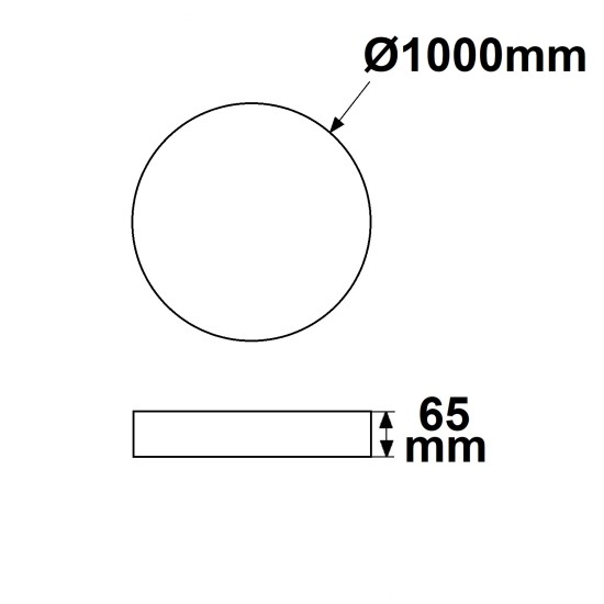 ISOLED LED Hängeleuchte DN1000 schwarz, UGR<19 2H, 80W-100W, Color 2700-3000-4000K, dimmbar