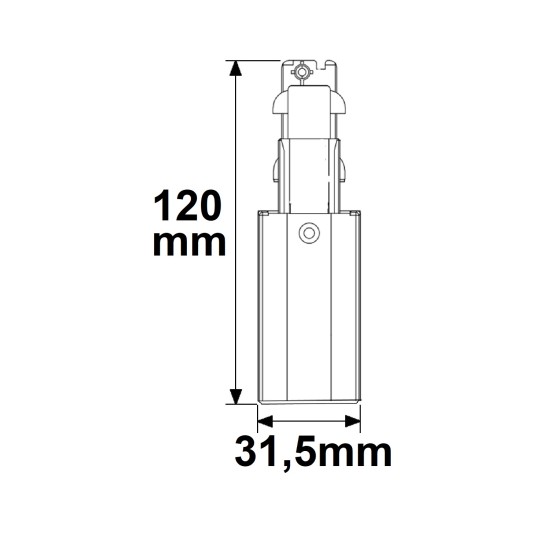 ISOLED 3-Phasen DALI Seiten-Einspeisung für Aufbauschiene, N-Leiter links, weiß