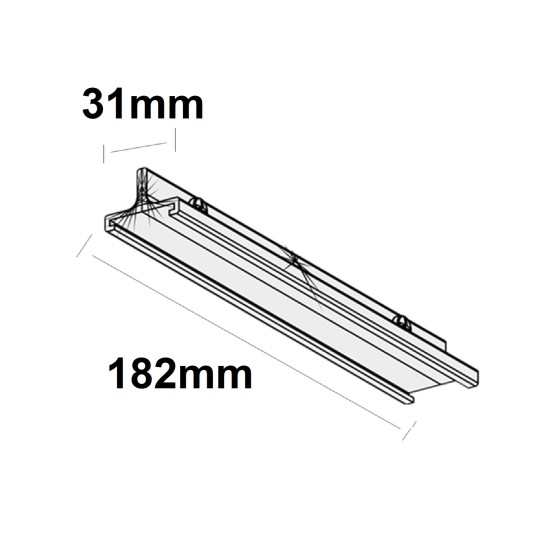 ISOLED 3-Phasen DALI Schiene mechanischer Verbinder, schwarz