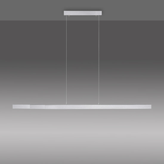 JUST LIGHT LUZI LED Pendelleuchte Warmweiss 13W 3-fach Silber/Weiß 100-180cm 11660-95