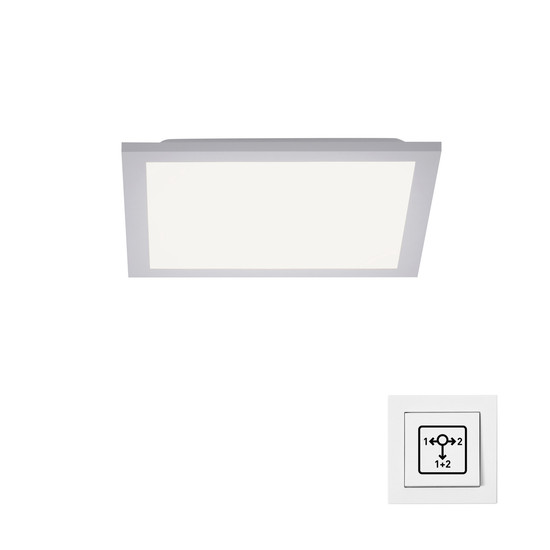 JUST LIGHT FLAT LED Deckenleuchte Warmweiss 12W Weiß 12200-16