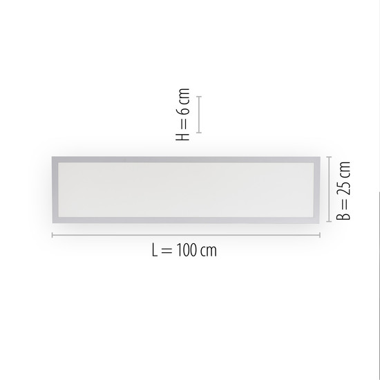 JUST LIGHT FLAT LED Deckenleuchte Warmweiss 19W Weiß 12204-16