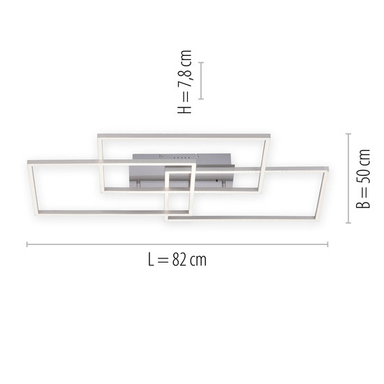 JUST LIGHT IVEN LED Deckenleuchte Steuerbare Lichtfarbe 13W 3-fach Silber/Weiß 14150-55