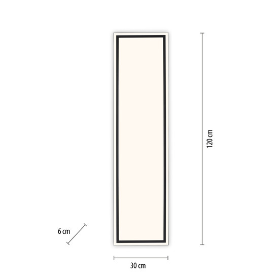 JUST LIGHT EDGING-SMART LED Deckenleuchte Steuerbare Lichtfarbe 54W Schwarz/Weiß 14452-18