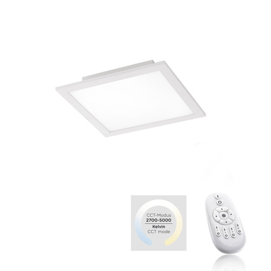 JUST LIGHT FLAT LED Deckenleuchte Steuerbare Lichtfarbe 17W Weiß 14530-16