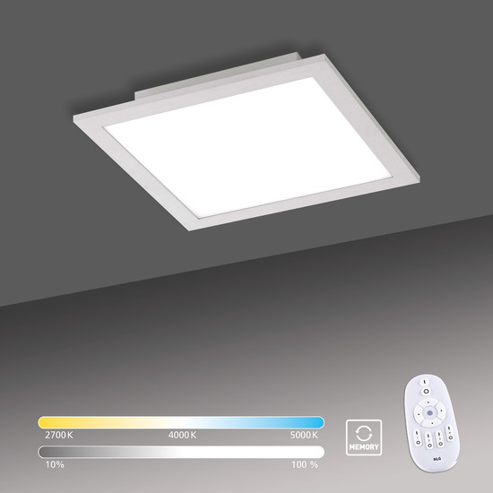 JUST LIGHT FLAT LED Deckenleuchte Steuerbare Lichtfarbe 17W Weiß 14530-16