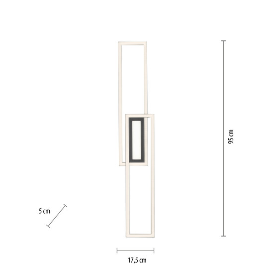 JUST LIGHT ASMIN LED Deckenleuchte Warmweiss 45W Schwarz/Weiß 14696-18