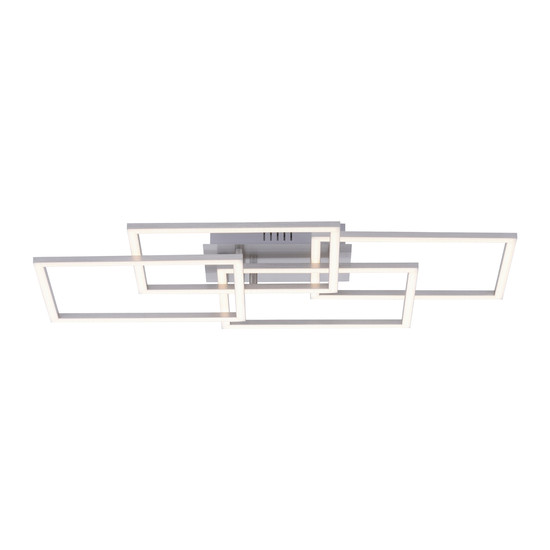 JUST LIGHT IVEN LED Deckenleuchte Warmweiss 9,5W 4-fach Silber/Weiß 14791-55