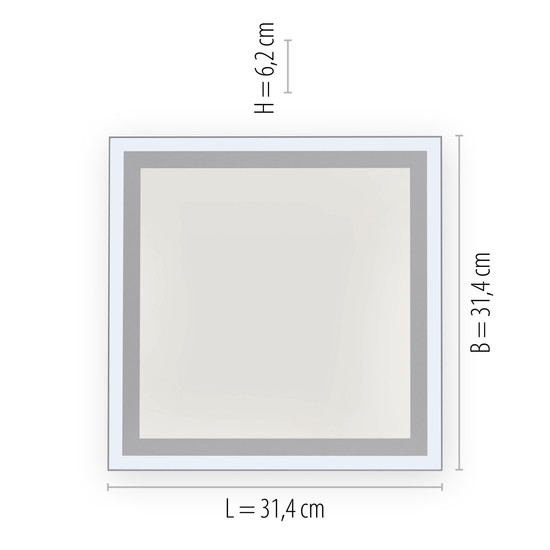 JUST LIGHT EDGING LED Deckenleuchte Steuerbare Lichtfarbe 31W Weiß 14850-16