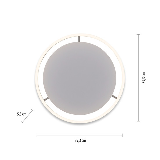 JUST LIGHT RITUS LED Deckenleuchte Warmweiss 20W Silber/Weiß 15391-95