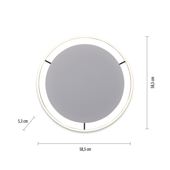 JUST LIGHT RITUS LED Deckenleuchte Warmweiss 28W Anthrazit/Weiß 15392-13