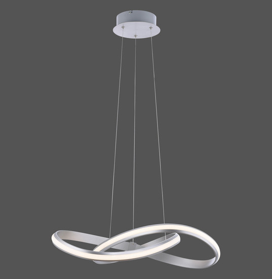 JUST LIGHT LOLAsmart-MELINDA LED Pendelleuchte Steuerbare Lichtfarbe 28W Silber/Weiß 18432-55