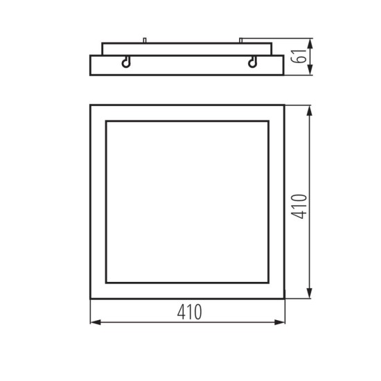 Kanlux LED- Deckenleuchte TYBIA LED Schwarz Bewegungssensor 24643