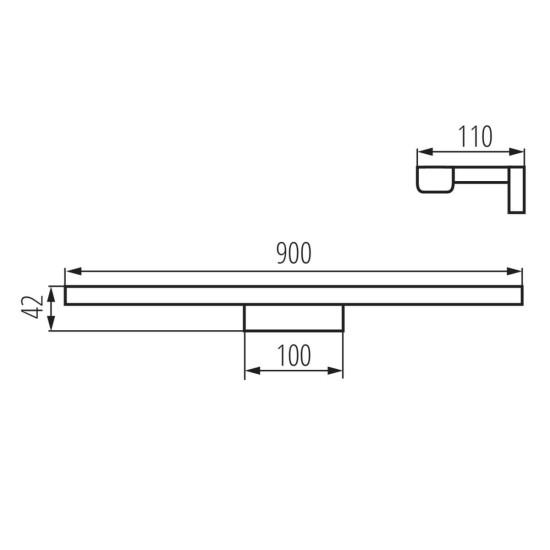 Kanlux LED-Wandleuchte ASTEN Schwarz IP44 26685