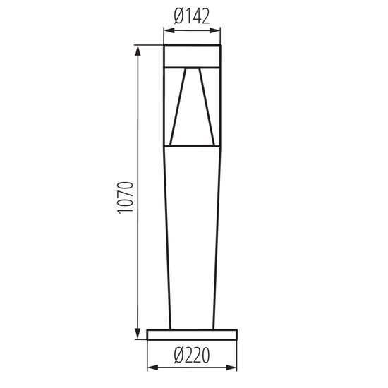 Kanlux INVO 29177 Gartenleuchte max. 20W E27 graphit