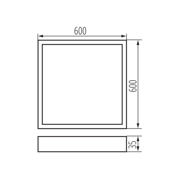 Kanlux LED-Aufputz-Büroleuchte OFIS S Schwarz 32824