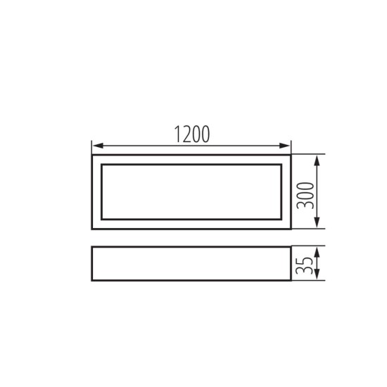 Kanlux LED-Aufputz-Büroleuchte OFIS S Schwarz 32825