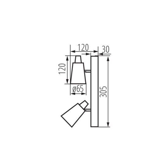 Kanlux Wand-Deckenleuchte SEMPRA GU10 Weiß 2x 33092