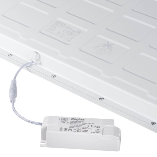 Kanlux LED-Einlege-Panel BLINGO IPRN38W Weiß IP44/20 33174