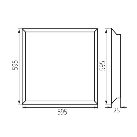 Kanlux LED-Einlege-Panel BLINGO IPRN38W Weiß IP44/20 33174