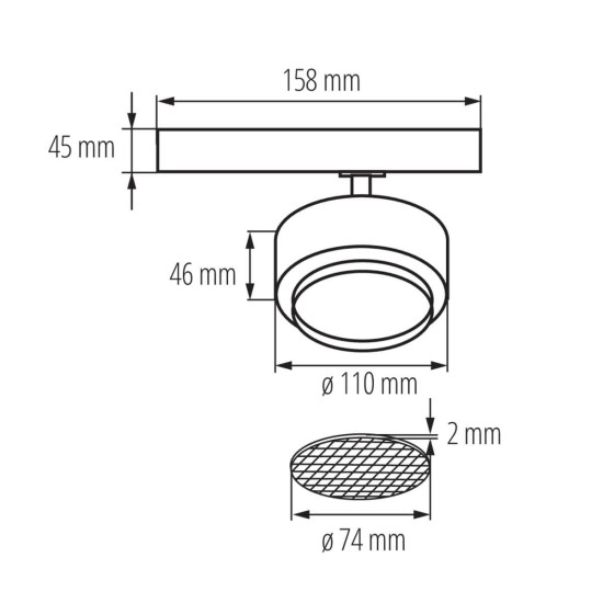 Kanlux LED-Strahler/ 3 Phasen Stromschiene BTL LED Weiß 35656